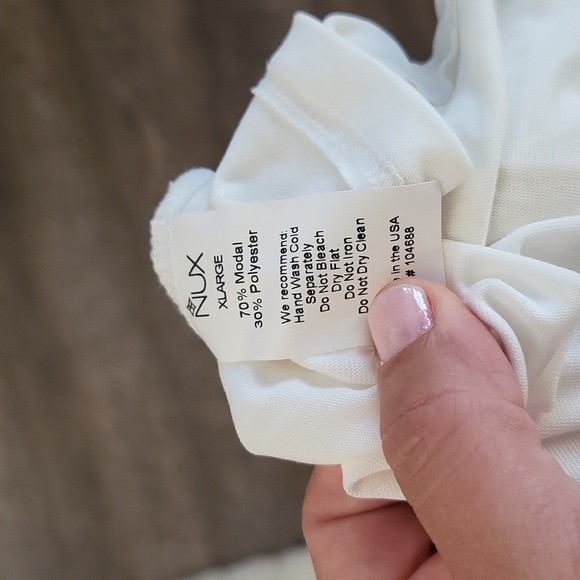 NUX white shirt x large new with tags - Picture 7 of 7